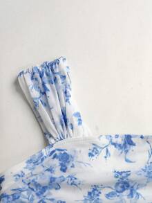 SHEIN 少女优雅碎花中长连衣裙 - 彩色 - 查看 5