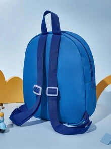 SHEIN | PAW Patrol 1pc Cute Cartoon Rubble, Skye, Chase Pattern Mini Polyester Backpack With Adjustable Shoulder Strap, Back To School - Blue - View 4