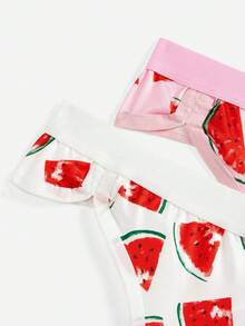 Women Pumpkin Print Elastic Waist Thong Panties - Multicolor - View 3