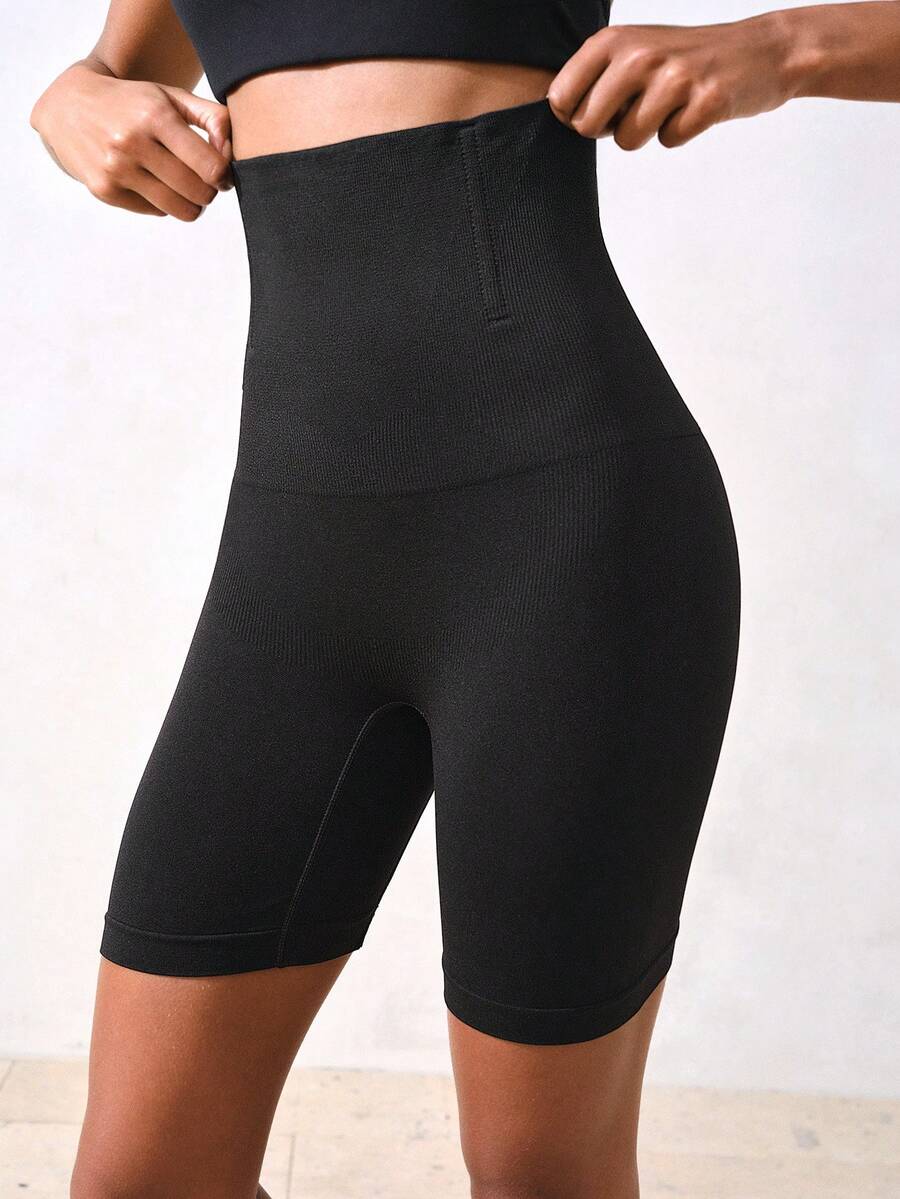 1件装高腰塑形内裤收腹提臀塑身腰带瘦身内裤女士平腹提臀提臀三角裤女士无痕塑身内衣 - 黑色 - 查看 1