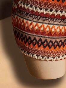 SHEIN ICON Plus Size Colorful Striped Casual Shorts For Beach Vacation - Multicolor - View 6