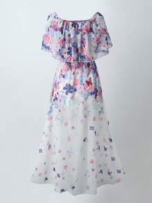 GlowEve Women's Summer New Vacation Seaside Romantic Printed Off-Shoulder Dress - Multicolor - View 2