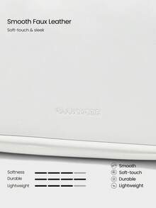 GLOWMODE Medium 6L Faux Leather Little Big Glow Zipper Compartments Multi-Pocket Hand Shoulder Bag Daily Casual Outdoors Holiday Vacation Beach Wear - Off-white - View 5