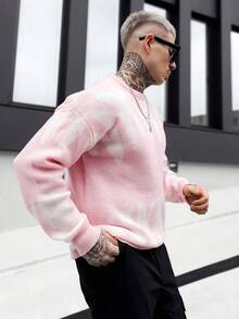 Artur Kramer 男士圆领长袖毛衣，秋冬款 - 淺粉色 - 查看 4