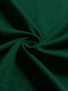 SHEIN 女士休闲小熊印花圆领短袖T恤，夏季 - 墨綠色 - 查看 4