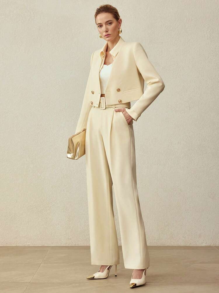 LOW WAIST BELTED WIDE LEG PANTS, SPRING/SUMMER