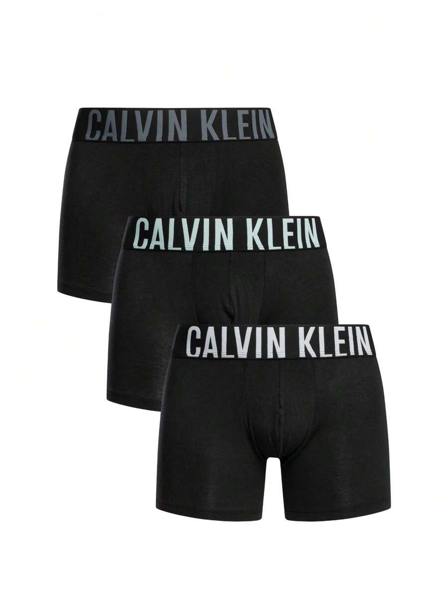 3 Pack Men's Boxers - Black Bodies W/White/Aerial/ - View 1