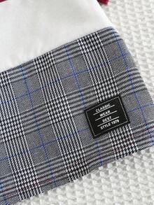 SHEIN 2件套男婴夏季休闲可爱拼接印花宽松短袖T恤和短裤套装 - 彩色 - 查看 5