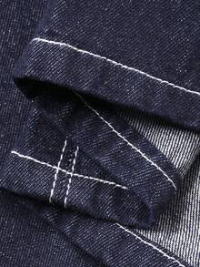 FRIFUL Women's Casual Everyday Commute Knotted Front Strap Denim Dress, Summer - Blue - View 8