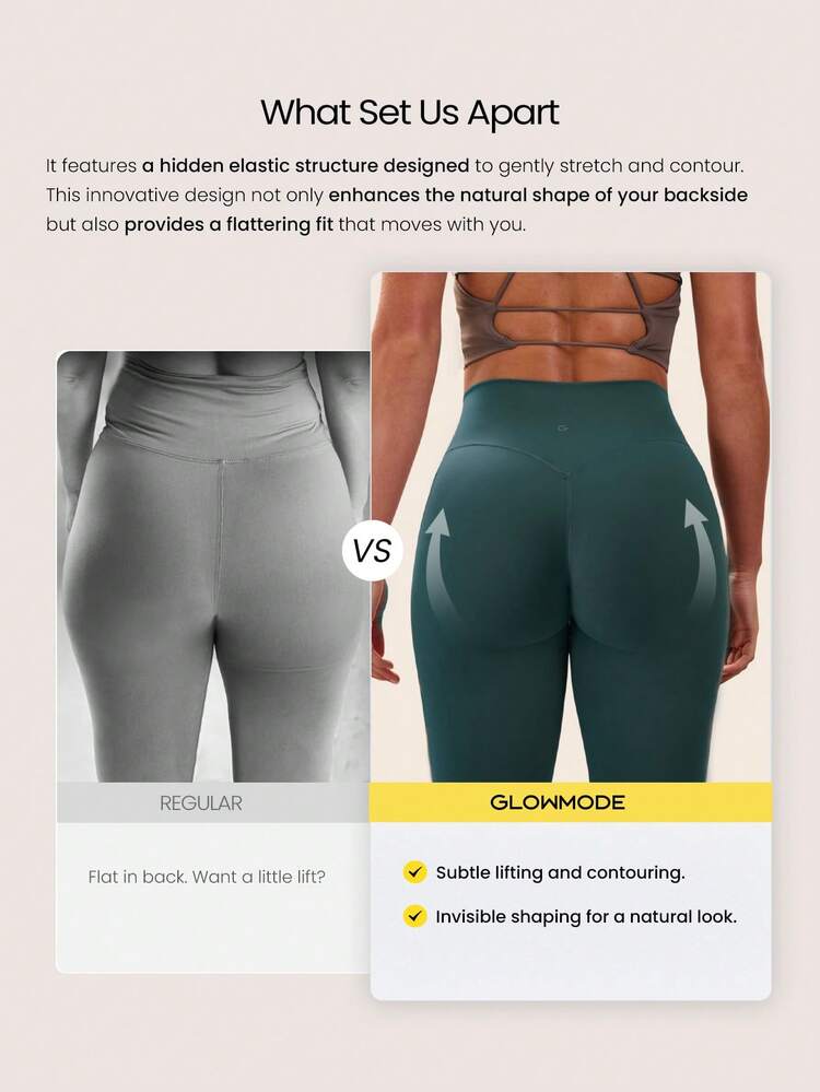 24" Peakbum Powersculpt™-Air Sculpt Flex Sweat-Wicking Cool Feel V-Waist Butt-Lifting Leggings High Impact Workout Running Training Fall Winter