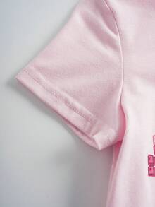 Tetris™ X SHEIN 女婴彩色键盘印花T恤和短裤套装 - 彩色 - 查看 5