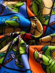 TEENAGE MUTANT NINJA TURTLES | SHEIN Quần đùi boxer in hình hoạt hình dành cho bé trai tuổi teen - màu đen - Xem 5