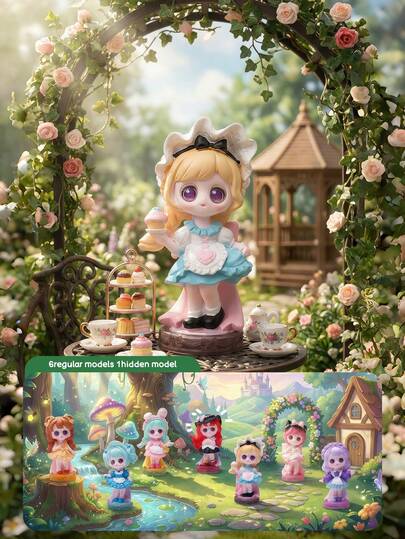 POKOJA LAND POKOJA LAND Blind Box Collectible Figurine Gift, Cute Decor,Garden Maid Themed Character Blind Box, ABS Collectible Figurine Set (6 Regular + 1 Hidden Style), Cute Desktop Decor Figurine, Perfect Birthday Christmas Gift For Friends Family Anime Figure Enthusiasts