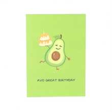 Joivida 1pc,Handmade 3D Pop-Up Avocado Birthday Card With Geometric Pattern, Fashionable Theme, With Envelope, Suitable For Friends And Family, Birthday Party - avocado - View 7