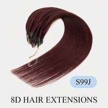 8D Micro Link Nano Beads Hair Extensions,16-22 INCH 50G/Pack, Micro Loop Human Hair Extensions, Invisible No Trace,Straight Human Hair,Invisible Mini Silicon Beads Easy To Install,Seamless, Natural Straight Hair,Perfect For Long Hair Lengthening, Hair Lengthening Straight Hair Texture Natural Hair Look - Multicolor - View 38