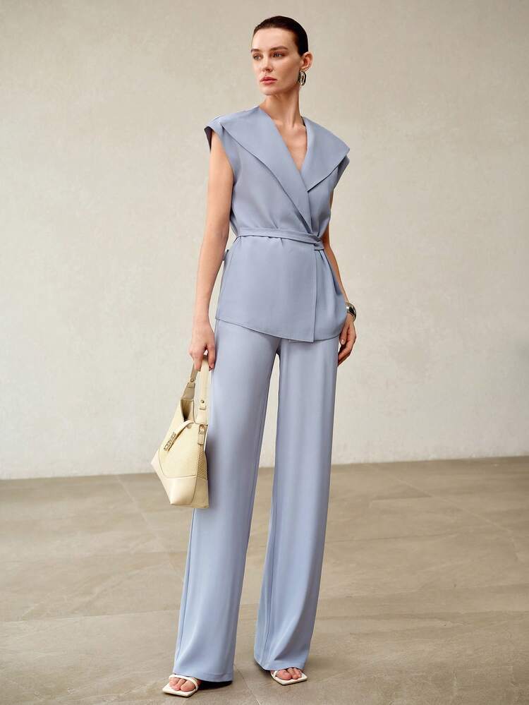 WOMEN'S FASHION CASUAL SOLID COLOR SUIT PANTS