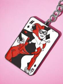Harley Quinn X SHEIN Móc khóa hình xúc xắc hai mặt in hình nhân vật Joker trong phim, làm bằng hợp kim kẽm, thích hợp làm đồ lưu niệm, đồ sưu tầm, quà tặng, ví, cặp sách, ba lô, phụ kiện xe hơi. - Nhiều màu - Xem 4