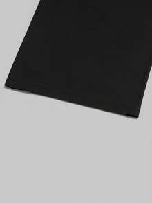 Elenzga Mono informal con lazo y pierna ancha para mujer de talla grande para citas y fiestas - Negro - Ver 5