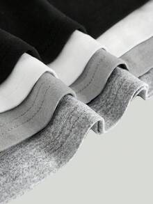 Girlism 4pcs/Set Teen Girls Cropped Casual Camisole Tops, Suitable For Spring, Summer, Autumn And Winter - Dark Grey - View 4