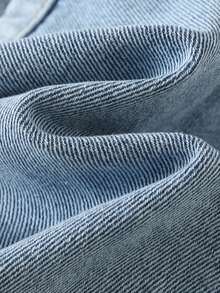 SHEIN 男婴夏季休闲可爱小熊图案T恤和蓝色牛仔短裤两件套，夏季服装 - 彩色 - 查看 8