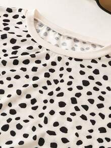 EMERY ROSE Women's Fashion: Relaxed Seating Posture, Asymmetrical Embellishments, Short-Sleeved T-Shirt, Summer Graphic T-Shirt, And Top. - Multicolor - View 3