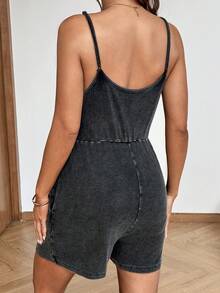 SHEIN 夏季孕妇休闲无袖哺乳连体衣 - 深灰色 - 查看 7