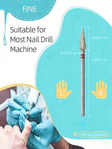 1PC Cone-Shaped Diamond Sanding Drill Bit For Exfoliating Removing Dead Skin And Cuticle Cleaning Nail Art Tool For Manicure Pedicure And Professional Salon Use - Multicolor - View 6