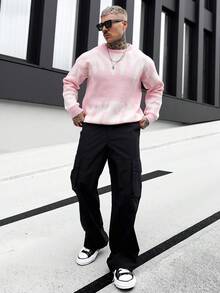 Artur Kramer 男士圆领长袖毛衣，秋冬款 - 淺粉色 - 查看 1