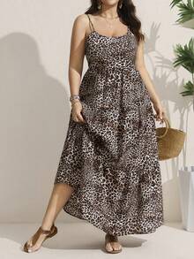 Comfylo 大码女式无袖可调节露背收腰休闲度假连衣裙仲夏日装束毕业礼服婚礼宾客礼服女式度假装束女式沙滩装束女式节日吊带裙女式生日礼服舒适宽松休闲风休闲装束度假风假日装束波西米亚风豹纹连衣裙女式夏季连衣裙女式吊带裙棕色度假连衣裙猎豹纹连衣裙女式休闲连衣裙女式夏季连衣裙女式度假连衣裙长款连衣裙豹纹连衣裙女式度假连衣裙女式连衣裙 - 彩色 - 查看 2