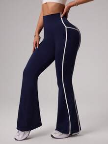 Core Rhythm 1 chiếc quần legging thể thao nữ màu xanh hải quân không đường may, mềm mại và thoải mái, phù hợp cho tập luyện, chạy bộ, mặc thường ngày và tập yoga. - Màu xanh hải quân - Xem 3