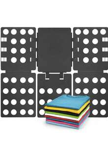 SHEIN Slouchy折叠板整理收纳衣柜T恤裤子衬衫衣服折叠神器折叠板 - 黑色 - 查看 4