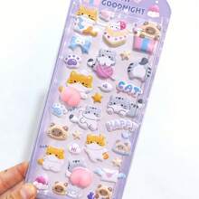 POKOJA LAND 3D Soft Cute Children's Cartoon Stickers Squeeze Animals Adorable Stereo Bubble Decals, A Great Gift For Kids, Girlfriends, For Notebook Decoration, And DIY Crafts. - Multicolor - View 10