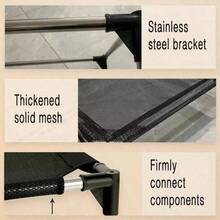 1 chiếc giường cho thú cưng bằng thép không gỉ, sử dụng được quanh năm, vải lưới có thể tháo rời và giặt được, dành cho chó. - màu đen - Xem 10