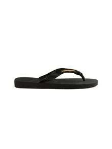 Havaianas Logo Metallic Women's Flip-Flops Gold / Silver 4127244 - Black/Black - View 1