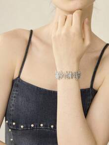 MOTF PREMIUM Pulsera de cadena trenzada hueca - K blanco - Ver 5