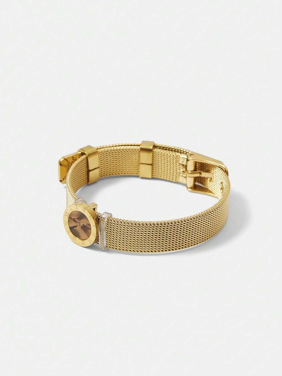 MOTF PREMIUM PRE18K GOLD PLATED SIMPLE PERSONALIZED WATCH CHAIN BRACELET - Gold - View 2