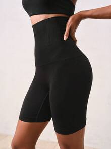 1件装高腰塑形内裤收腹提臀塑身腰带瘦身内裤女士平腹提臀提臀三角裤女士无痕塑身内衣 - 黑色 - 查看 4