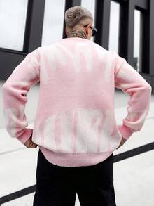 Artur Kramer 男士圆领长袖毛衣，秋冬款 - 淺粉色 - 查看 2