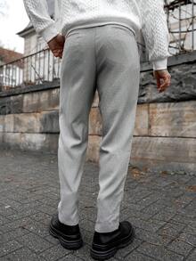 Artur Kramer 男士緊身商務西裝褲 - 灰色 - 查看 2