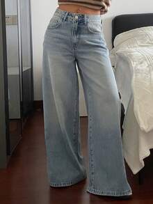 Dazy Tall Tall Women's Regular Waist Star Patchwork Casual Jeans - Light Wash - View 3