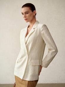 MOTF PREMIUM STRUCTURED TEXTURED LIGHTWEIGHT BLAZER - Apricot - View 6