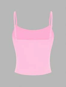 SHEIN EZwear 3pcs/Set Women's Casual Sexy Black, Pink, White Camisole Crop Top Vest Suit, Basic Summer - Multicolor - View 9