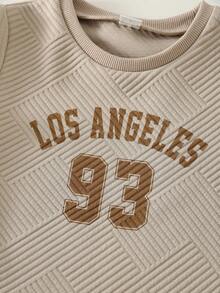 6pcs/Set Kids Boys' Summer Casual Letter Print Top And Shorts, Multipack Outfit, Leisure Suit - Multicolor - View 3