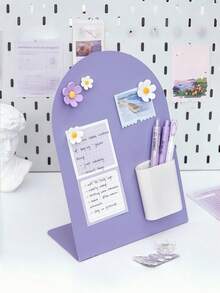 Joivida 1Pc INS Style Message Board With Storage Rack, Desktop Decor Fridge Magnet Memo Reminder Note Board - 1PC - View 7