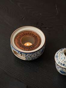 Cirelle 陶瓷茶壶保温器 - 优雅的烛光加热架，可保持茶水温度，是下午茶必备佳品和餐桌装饰品 - 彩色 - 查看 12