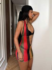 StreetHx 女士时尚多色钩针编织背心连衣裙 - 彩色 - 查看 7