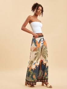 Travachic 女士休闲印花宽松梭织裤 - 彩色 - 查看 7