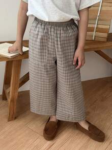 DAZY Quần kẻ caro thường ngày cho bé trai - màu xanh lá - Xem 5