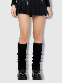 ROMWE Anime Women Leg Warmers - Black - View 2