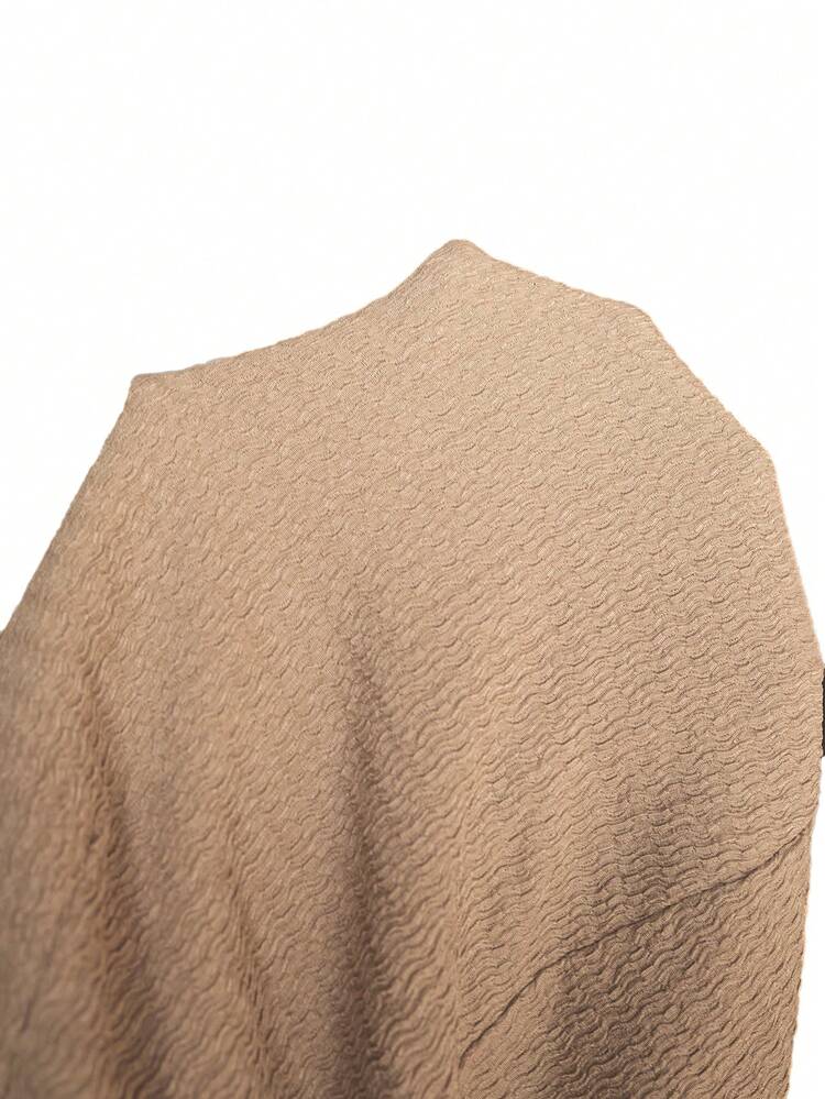 2pc Set  Plus Size Women's Summer Casual Vacation Solid Color Khaki Short Sleeve Irregular Hem Drawstring Top T-Shirt And Flare Pants 2-Piece Set, Spring/Summer,Summer\Vacation,Summer Holiday,Spring Break Outfits ,Vacation Outfits Women ,Holiday Outfits For Women,Going Out Outfits,2026 New Clothes,Simple And Fashionable For Everyday Wear,Suitable For Summer, Vacation, Daily Wear,Modest Two Piece Set, Plus Size Summer Sets,Plus Size Pants Set,Boho Set,Boho Pants Set For Women,Wide Leg Pants Set,2 Piece Casual Sets Woman, Short Sleeve Two Piece Set,Two Piece Set Women Comfy,Casual Home Set, Casual Sets For Women , 2 Piece Lounge Sets Woman, Comfy Two Piece Set, Beige Two Piece Set, Lounge Wear Women Set